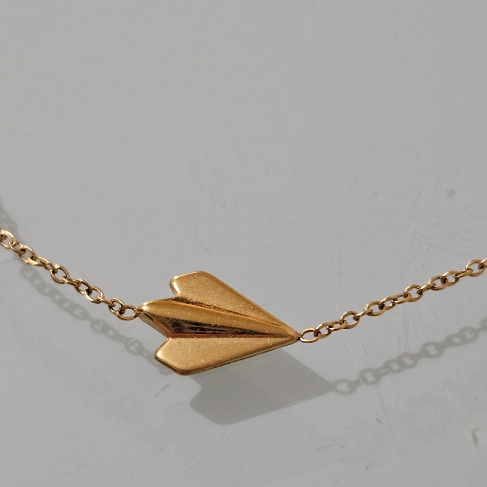 Paper Airplane Necklace - Picture 3 of 12